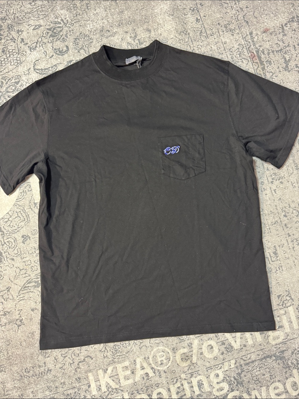Men's Black Pocket T-Shirt - Classic Crew Neck